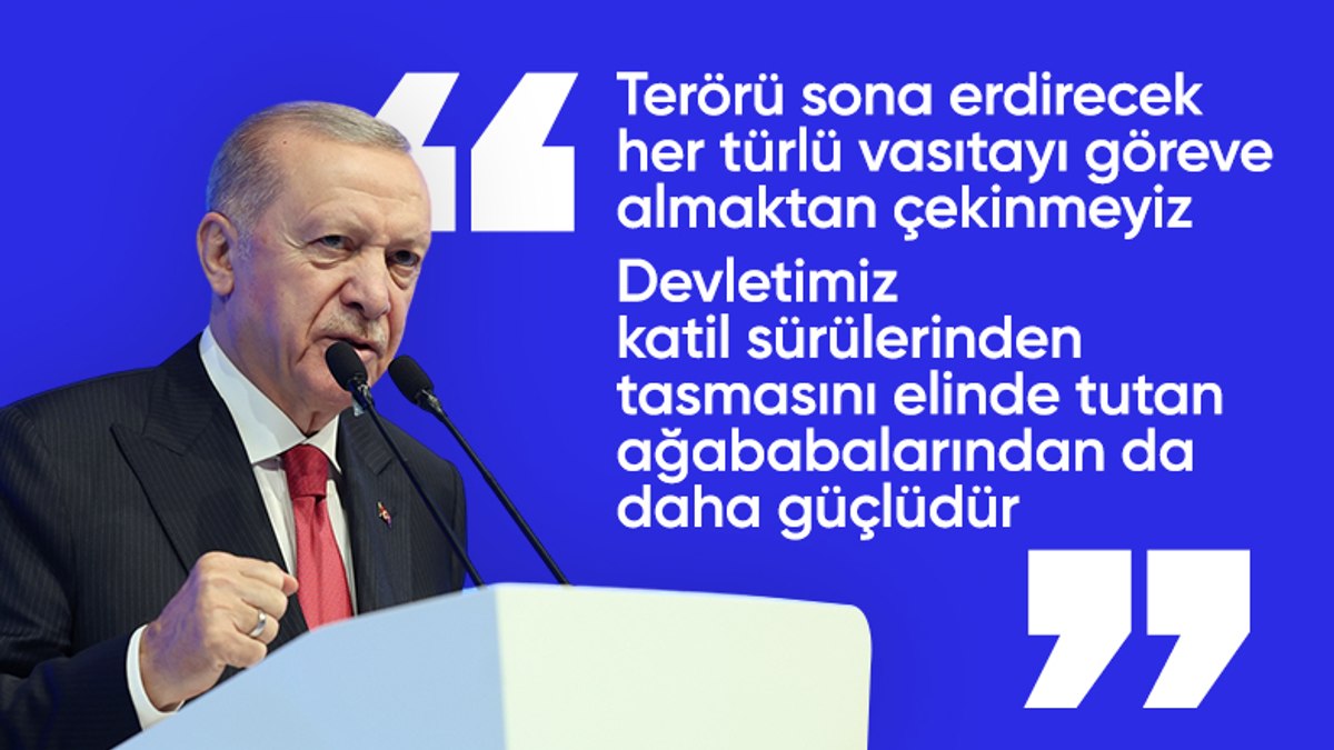 Cumhurbaşkanı Erdoğan: Terörü sona erdirecek her türlü vasıtayı göreve almaktan çekinmeyiz